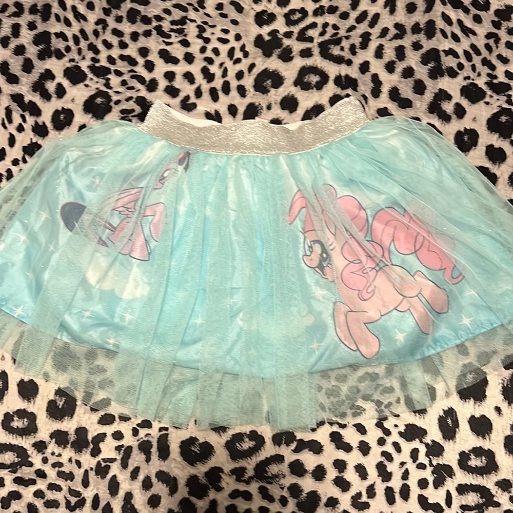 🆑FINAL PRICE‼️ My little pony size XS blue skirt with ponies and glitter